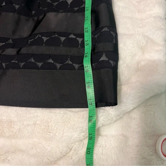 Oasis US Sz 8 Black Geometric Lined Preppy Dressy Party Date Night Mini Skirt - Picture 4 of 8